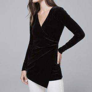 WHBM || Draped Velvet Tunic